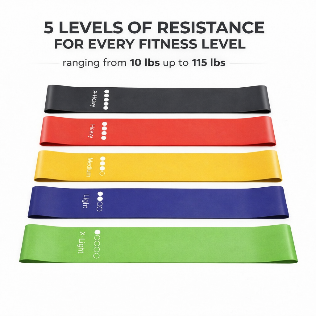 Resistance Bands Bundle – 5PCS Resistance Band Set